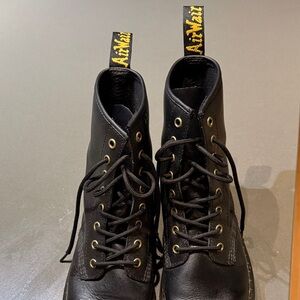 Dr. Martens Black Leather Combat Boots